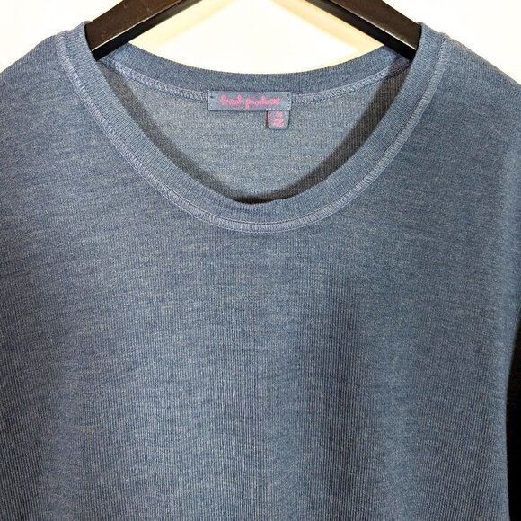 Fresh Produce Boxy Pullover Sweatshirt Womens OS Free Size Slate Blue Stretchy! - Picture 3 of 7